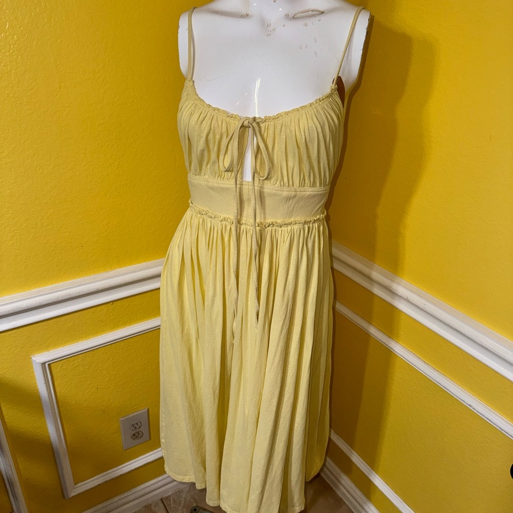 Ulla Johnson Light Yellow Midi Dress - Picture 9 of 14
